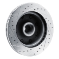 Picture of RNC Brake Rotor - Drill & Slot - R1 80-85 Ford F-250 2WD (Excl Super Duty) Front Right Drilled & Slotted Silver Brake Rotor rnc631-54115R