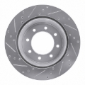 Picture of RNC Brake Rotor - Drill & Slot - R1 11-22 Ford F-350 Super Duty 2WD Rear Right Drilled & Slotted Silver Brake Rotor rnc631-54227R