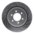 Picture of RNC Brake Rotor - Drill & Slot - R1 18-21 Ford F-150 4WD Rear Left Drilled & Slotted Silver Brake Rotor rnc631-54267L