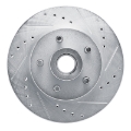 Picture of RNC Brake Rotor - Drill & Slot - R1 72-73 Ford Gran Torino Front Right Drilled & Slotted Silver Brake Rotor rnc631-56004R