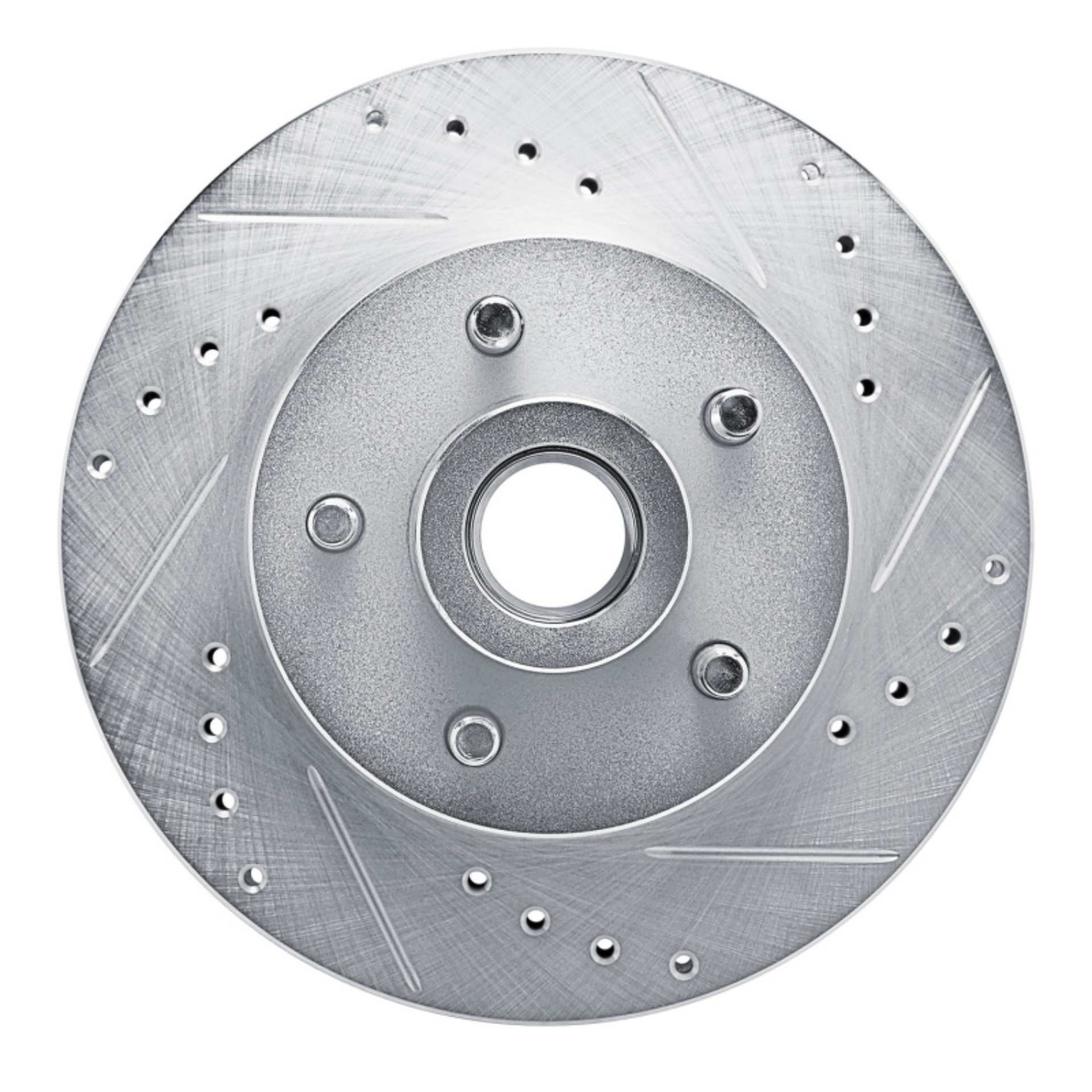 Picture of RNC Brake Rotor - Drill & Slot - R1 72-73 Ford Gran Torino Front Right Drilled & Slotted Silver Brake Rotor rnc631-56004R