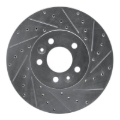 Picture of RNC Brake Rotor - Drill & Slot - R1 98-02 Ford Crown Victoria Front Right Drilled & Slotted Silver Brake Rotor rnc631-56016R