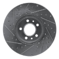 Picture of RNC Brake Rotor - Drill & Slot - R1 98-02 Ford Crown Victoria Front Right Drilled & Slotted Silver Brake Rotor rnc631-56016R