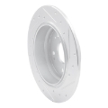 Picture of RNC Brake Rotor - Drill & Slot - R1 02-04 Honda CR-V Rear Left Drilled & Slotted Silver Brake Rotor rnc631-59046L