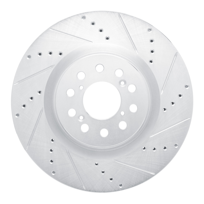 Picture of RNC Brake Rotor - Drill & Slot - R1 17-25 Acura Integra Front Right Drilled & Slotted Silver Brake Rotor rnc631-59065R