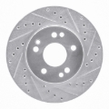 Picture of RNC Brake Rotor - Drill & Slot - R1 84-95 Mercedes-Benz 260E Front Right Drilled & Slotted Silver Brake Rotor rnc631-63016R