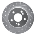 Picture of RNC Brake Rotor - Drill & Slot - R1 90-95 Mercedes-Benz 300SL Rear Left Drilled & Slotted Silver Brake Rotor rnc631-63018L