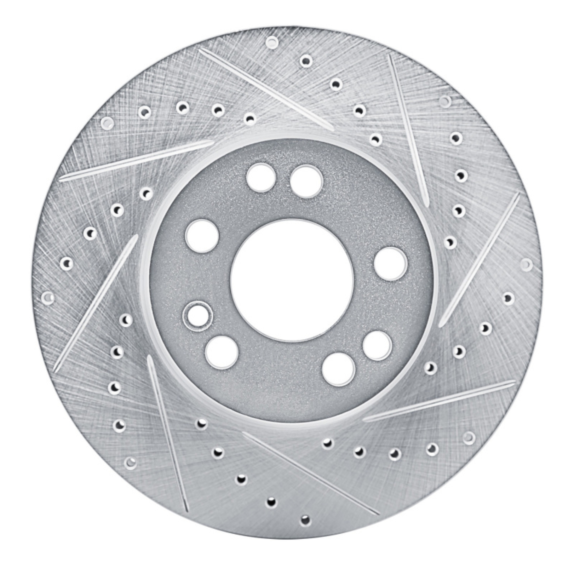 Picture of RNC Brake Rotor - Drill & Slot - R1 91-99 Mercedes-Benz S320 Front Right Drilled & Slotted Silver Brake Rotor rnc631-63021R
