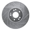 Picture of RNC Brake Rotor - Drill & Slot - R1 94-02 Mercedes-Benz E500 Right Front Drilled & Slotted Silver Brake Rotor rnc631-63028D