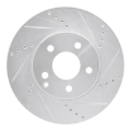 Picture of RNC Brake Rotor - Drill & Slot - R1 03-09 Mercedes-Benz E350 Front Right Drilled & Slotted Silver Brake Rotor rnc631-63050R