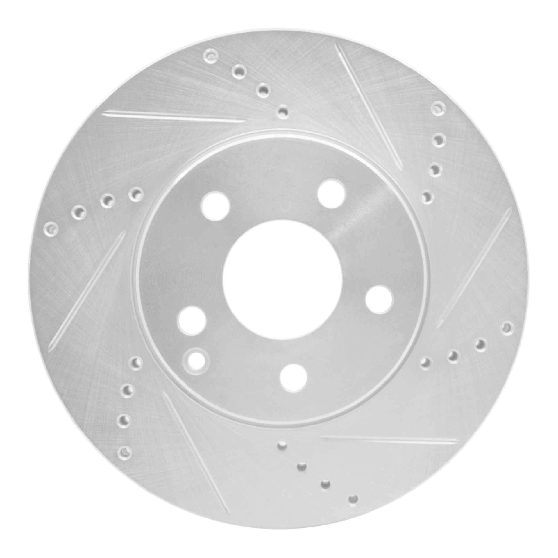 Picture of RNC Brake Rotor - Drill & Slot - R1 03-09 Mercedes-Benz E350 Front Right Drilled & Slotted Silver Brake Rotor rnc631-63050R