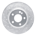 Picture of RNC Brake Rotor - Drill & Slot - R1 15-21 Mercedes-Benz C200 (Mexico) Rear Left Drilled & Slotted Silver Brake Rotor rnc631-63173L