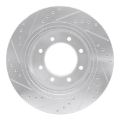 Picture of RNC Brake Rotor - Drill & Slot - R1 12-21 Nissan NV1500 Front Right Drilled & Slotted Silver Brake Rotor rnc631-67102R