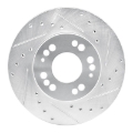 Picture of RNC Brake Rotor - Drill & Slot - R1 91-04 Dodge STEALTH Front Right Drilled & Slotted Silver Brake Rotor rnc631-72015R