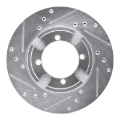 Picture of RNC Brake Rotor - Drill & Slot - R1 91-92 Mitsubishi Mirage Front Left Drilled & Slotted Silver Brake Rotor rnc631-72020L