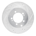 Picture of RNC Brake Rotor - Drill & Slot - R1 93-99 Dodge STEALTH Rear Right Drilled & Slotted Silver Brake Rotor rnc631-72032R