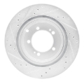 Picture of RNC Brake Rotor - Drill & Slot - R1 93-99 Dodge STEALTH Rear Right Drilled & Slotted Silver Brake Rotor rnc631-72032R