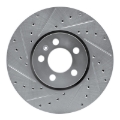 Picture of RNC Brake Rotor - Drill & Slot - R1 98-18 Audi A1 (Mexico) Front Left Drilled & Slotted Silver Brake Rotor rnc631-74020L