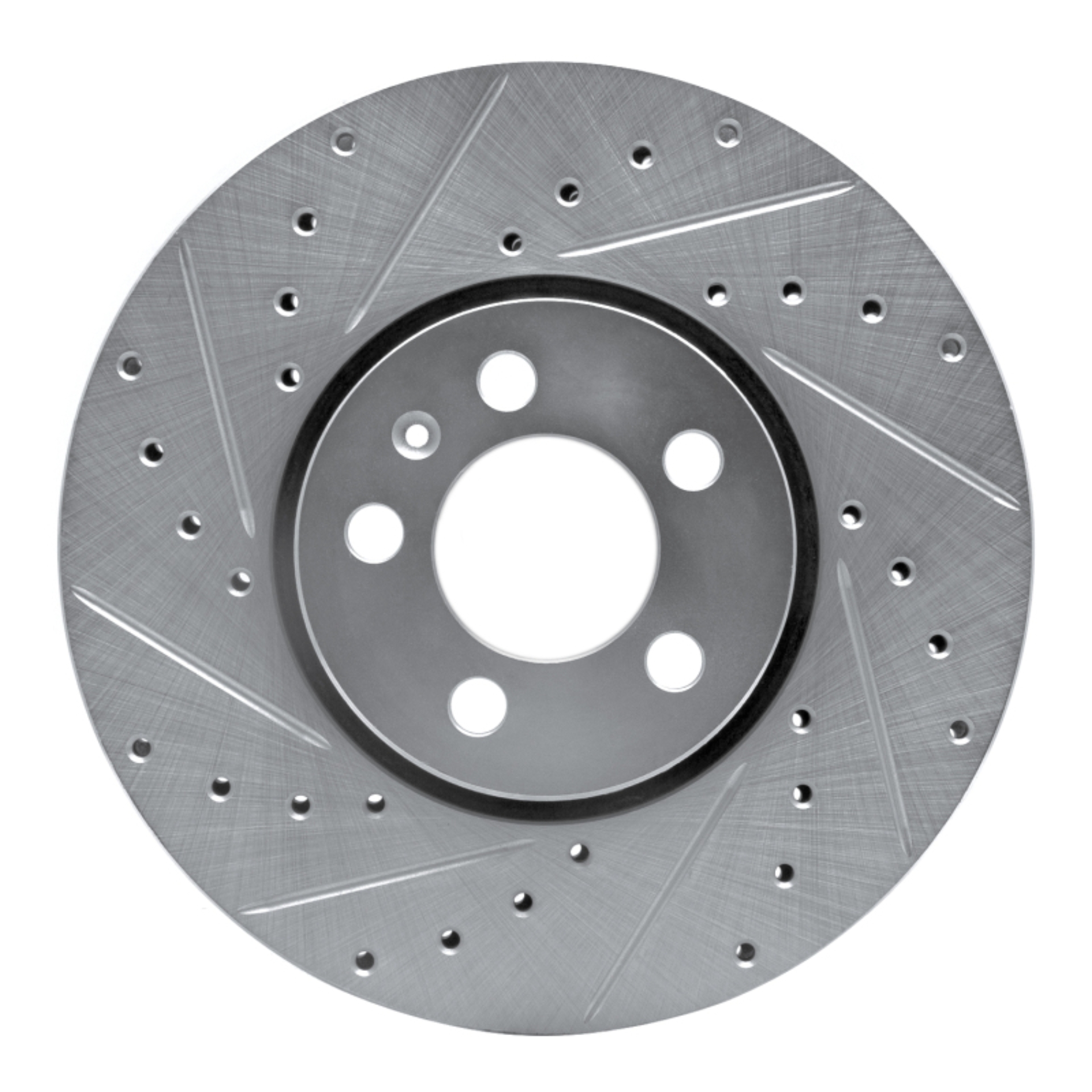 Picture of RNC Brake Rotor - Drill & Slot - R1 98-18 Audi A1 (Mexico) Front Left Drilled & Slotted Silver Brake Rotor rnc631-74020L