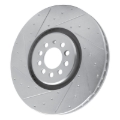 Picture of RNC Brake Rotor - Drill & Slot - R1 04-06 Audi TT Quattro Left Front Drilled & Slotted Silver Brake Rotor rnc631-74026D