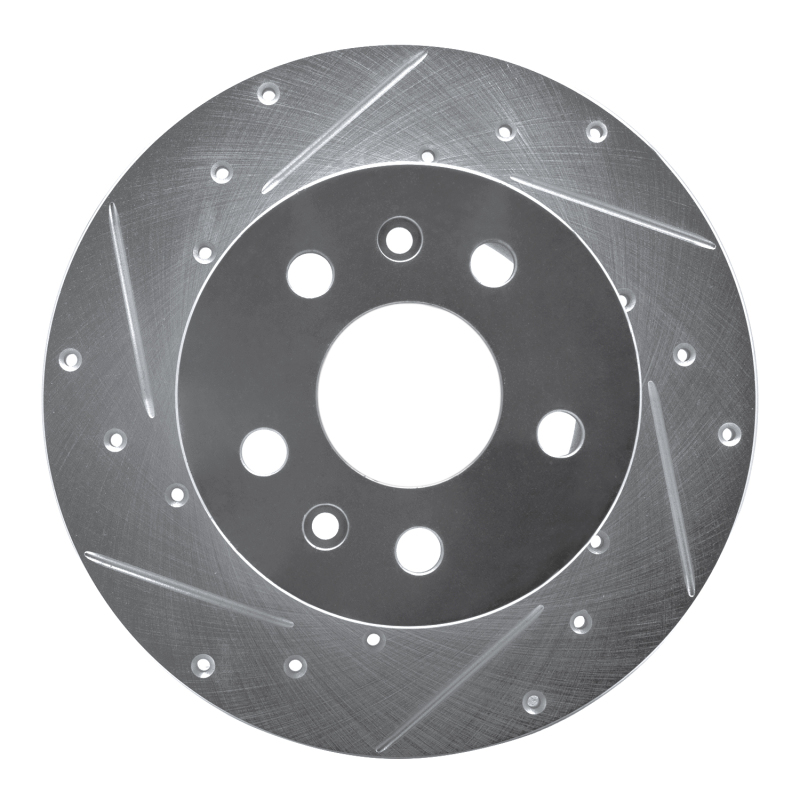 Picture of RNC Brake Rotor - Drill & Slot - R1 72-78 Volkswagen Type 2 Front Left Drilled & Slotted Silver Brake Rotor rnc631-74036L
