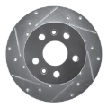 Picture of RNC Brake Rotor - Drill & Slot - R1 72-78 Volkswagen Type 2 Front Left Drilled & Slotted Silver Brake Rotor rnc631-74036L