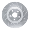 Picture of RNC Brake Rotor - Drill & Slot - R1 09-11 Lexus IS350 Left Front Drilled & Slotted Silver Brake Rotor rnc631-75027D