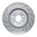Picture of RNC Brake Rotor - Drill & Slot - R1 09-11 Lexus IS350 Left Front Drilled & Slotted Silver Brake Rotor rnc631-75027D