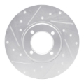 Picture of RNC Brake Rotor - Drill & Slot - R1 76-81 Toyota Celica Front Left Drilled & Slotted Silver Brake Rotor rnc631-76007L