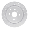 Picture of RNC Brake Rotor - Drill & Slot - R1 82-85 Toyota Celica Rear Right Drilled & Slotted Silver Brake Rotor rnc631-76014R