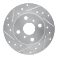Picture of RNC Brake Rotor - Drill & Slot - R1 85-86 Toyota MR2 Rear Left Drilled & Slotted Silver Brake Rotor rnc631-76031L