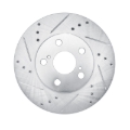 Picture of RNC Brake Rotor - Drill & Slot - R1 10-17 Lexus CT200H Front Left Drilled & Slotted Silver Brake Rotor rnc631-76087L