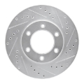Picture of RNC Brake Rotor - Drill & Slot - R1 93-98 Toyota T100 Front Right Drilled & Slotted Silver Brake Rotor rnc631-76118R