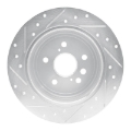 Picture of RNC Brake Rotor - Drill & Slot - R1 04-05 Toyota RAV4 Rear Right Drilled & Slotted Silver Brake Rotor rnc631-76132R