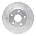Picture of RNC Brake Rotor - Drill & Slot - R1 06-18 Lexus HS250H Front Left Drilled & Slotted Silver Brake Rotor rnc631-76135L