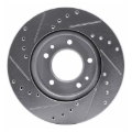 Picture of RNC Brake Rotor - Drill & Slot - R1 86-91 Mazda RX-7 Front Right Drilled & Slotted Silver Brake Rotor rnc631-80013R