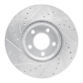 Picture of RNC Brake Rotor - Drill & Slot - R1 88-91 Mazda 929 Front Right Drilled & Slotted Silver Brake Rotor rnc631-80018R