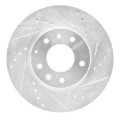 Picture of RNC Brake Rotor - Drill & Slot - R1 03-05 Mazda 6 Front Right Drilled & Slotted Silver Brake Rotor rnc631-80038R