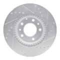 Picture of RNC Brake Rotor - Drill & Slot - R1 06-15 Mazda MX-5 Miata Front Left Drilled & Slotted Silver Brake Rotor rnc631-80047L