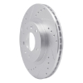 Picture of RNC Brake Rotor - Drill & Slot - R1 06-15 Mazda MX-5 Miata Front Left Drilled & Slotted Silver Brake Rotor rnc631-80047L