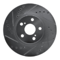 Picture of RNC Brake Rotor - Drill & Slot - R1 09-15 Toyota Corolla (Mexico) Front Left Drilled & Slotted Silver Brake Rotor rnc631-92009L
