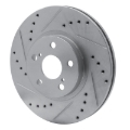 Picture of RNC Brake Rotor - Drill & Slot - R1 09-15 Toyota Corolla (Mexico) Front Left Drilled & Slotted Silver Brake Rotor rnc631-92009L