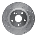 Picture of RNC Brake Rotor - Drill & Slot - R1 08-12 Renault TRAFIC (Mexico) Front Left Drilled & Slotted Silver Brake Rotor rnc631-92084L