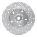 Picture of RNC Brake Rotor - Drill & Slot - R1 11-15 Renault Fluence (Mexico) Rear Right Drilled & Slotted Silver Brake Rotor rnc631-92083R