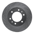Picture of RNC Brake Rotor - Drill & Slot - R1 06-10 Hummer H3 Front Left Drilled & Slotted Silver Brake Rotor rnc631-93000L