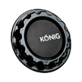 Picture of KNG Center Caps - Konig MRK1 Gloss Black Gear Cap w/ Logo kngCAPMRK1B