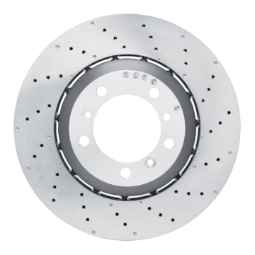 Picture of DFC Geomet Coated Rotors - Drilled - DFC 10-11 Porsche 911 Right Rear Drilled Hi-Carbon Alloy Geomet Coated Rotor dfc920-02060DA
