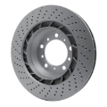 Picture of DFC Geomet Coated Rotors - Drilled - DFC 16-23 Porsche 718 Cayman Right Rear Drilled Hi-Carbon Alloy Geomet Coated Rotor dfc920-02109D