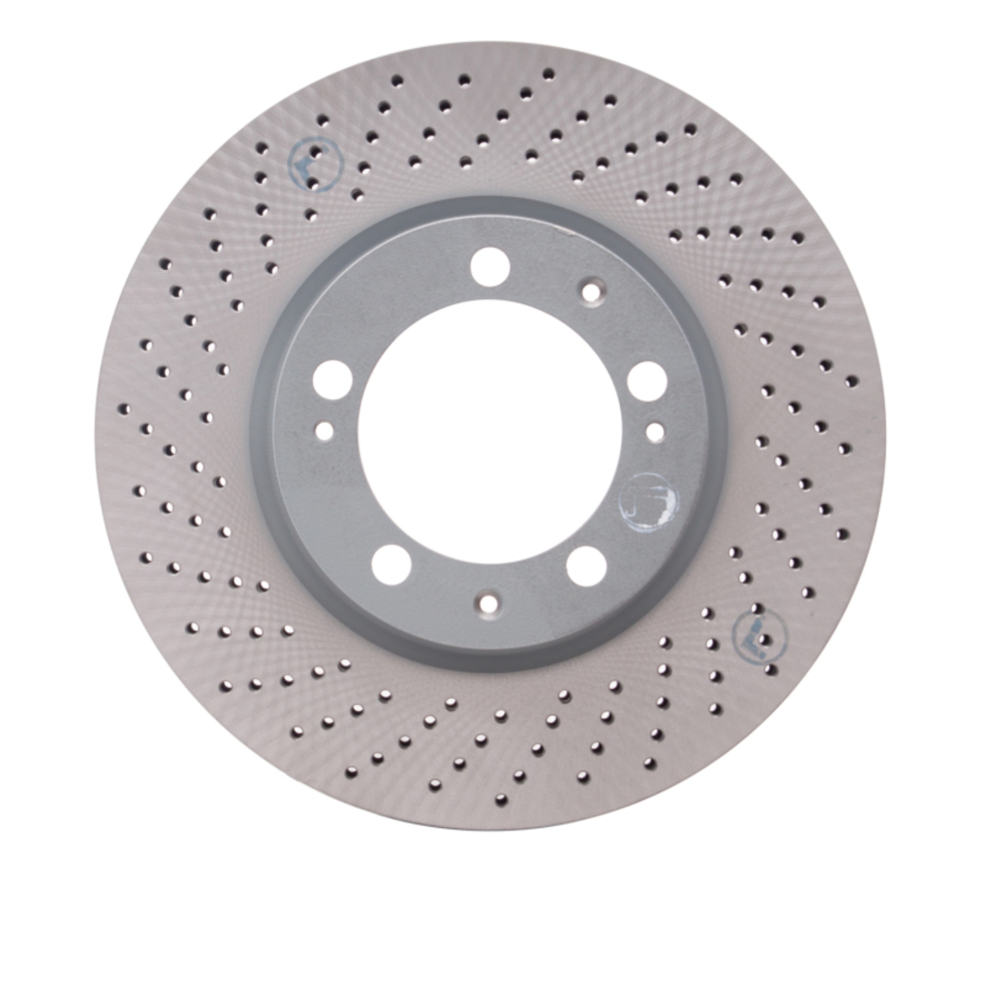 Picture of DFC Geomet Coated Rotors - Drilled - DFC 93-94 Porsche 911 Left Front Drilled Hi-Carbon Alloy Geomet Coated Rotor dfc920-02079