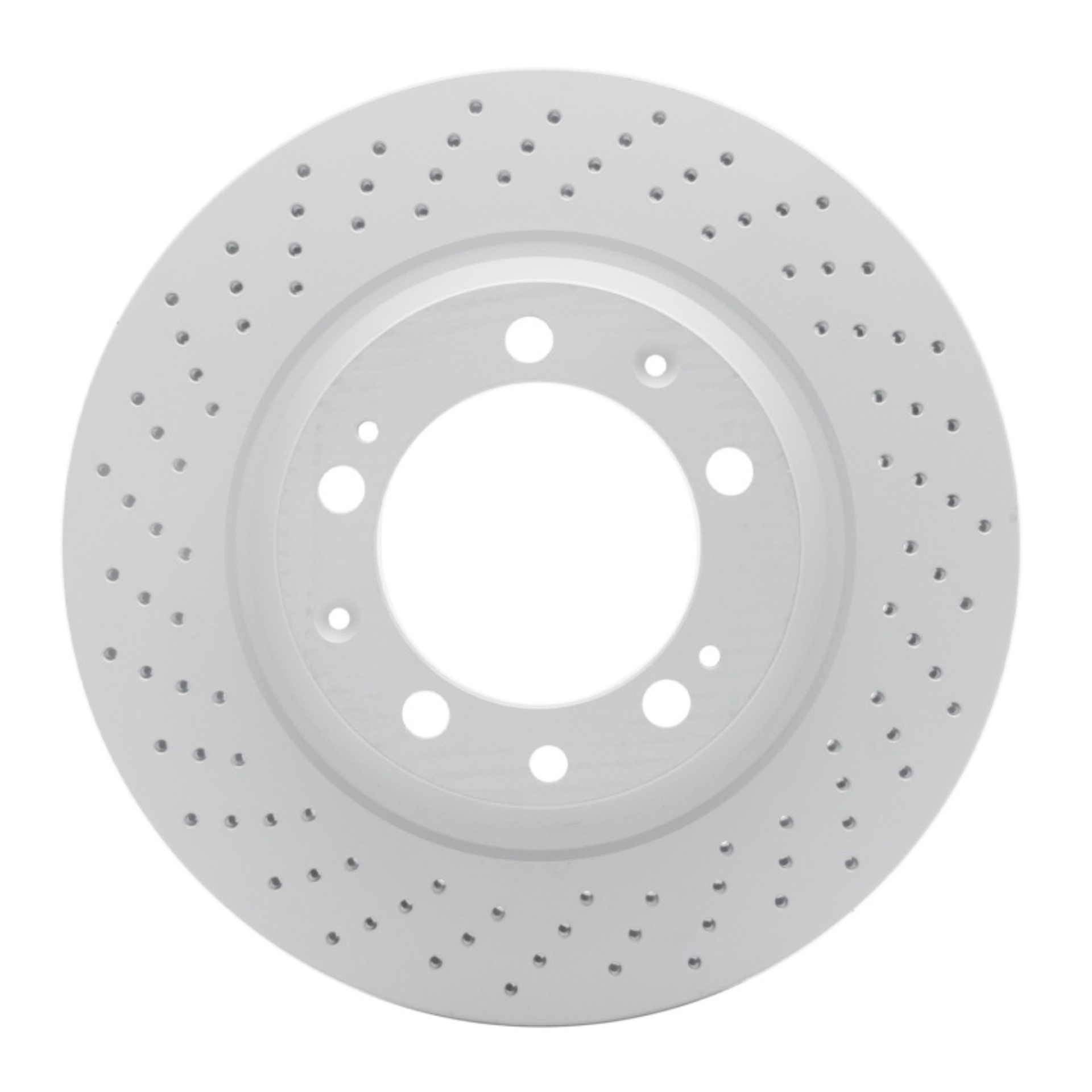 Picture of DFC Geomet Coated Rotors - Drilled - DFC 98-98 Porsche 911 Left Rear Drilled Hi-Carbon Alloy Geomet Coated Rotor dfc920-02114D